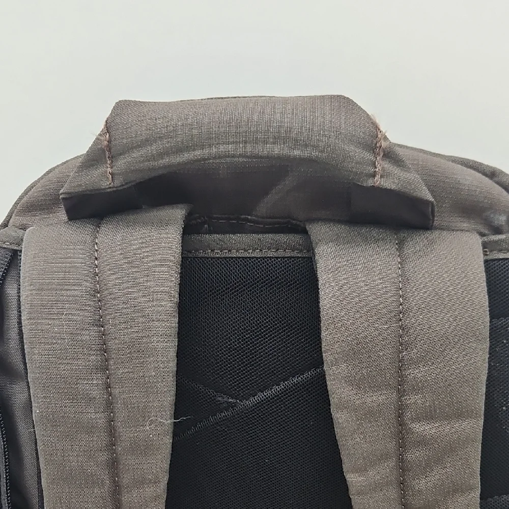 REI Dark Green Gray Tone Backpack with Pink Zipper Pulls